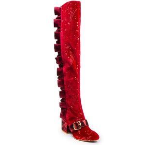 Brand New Irregular Choice Engarde Bordo Knee high boots